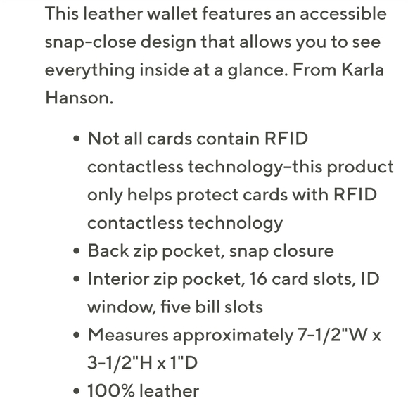 Karla Hanson leather wallet - Picture 5 of 10